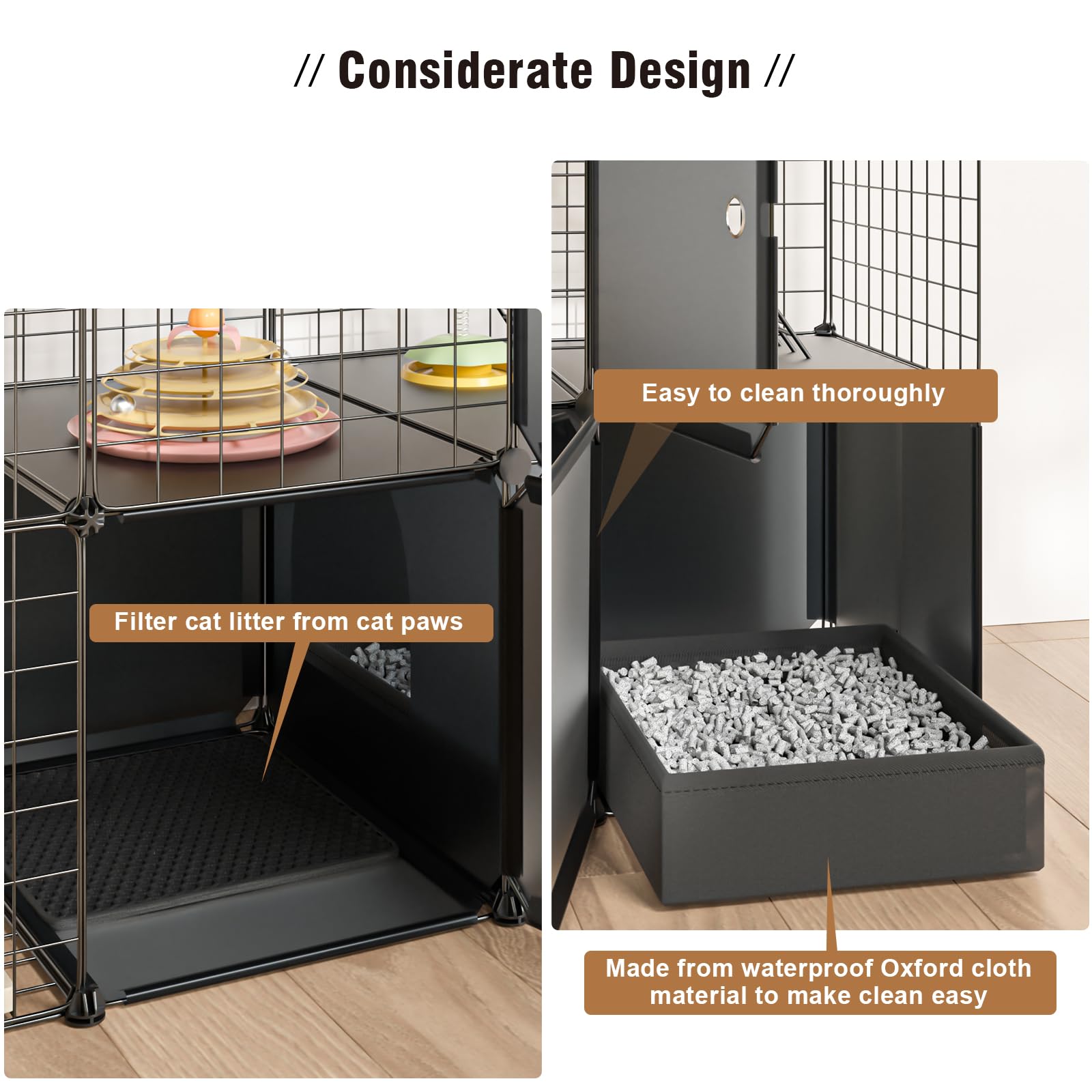 PAWING detachable panels enable DIY layouts like catio or indoor playpen.