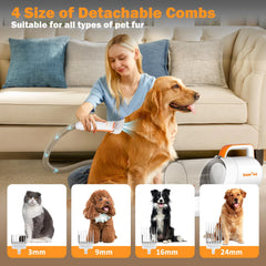 PAWING grooming kit 2L dust cup reducing interruptions during grooming sessions