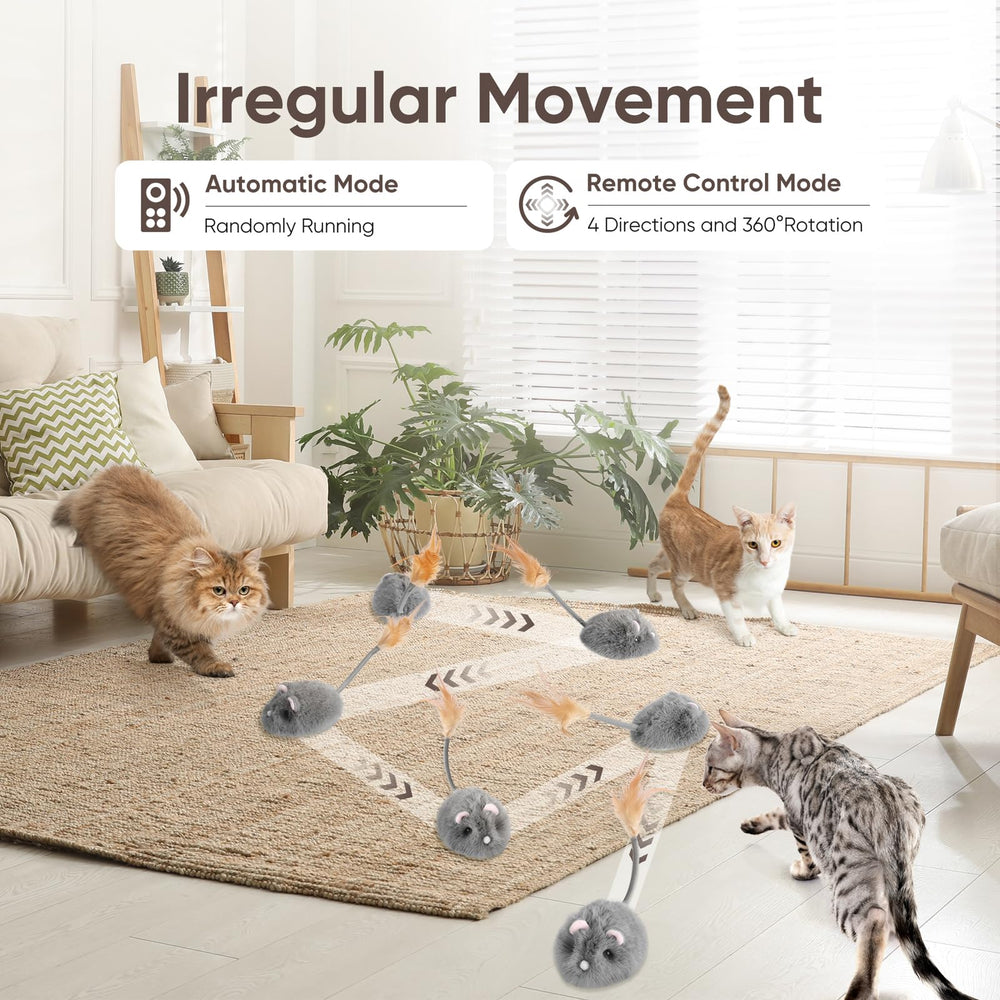 Pawingcat auto mode shows random movement stimulating hunting-like play.