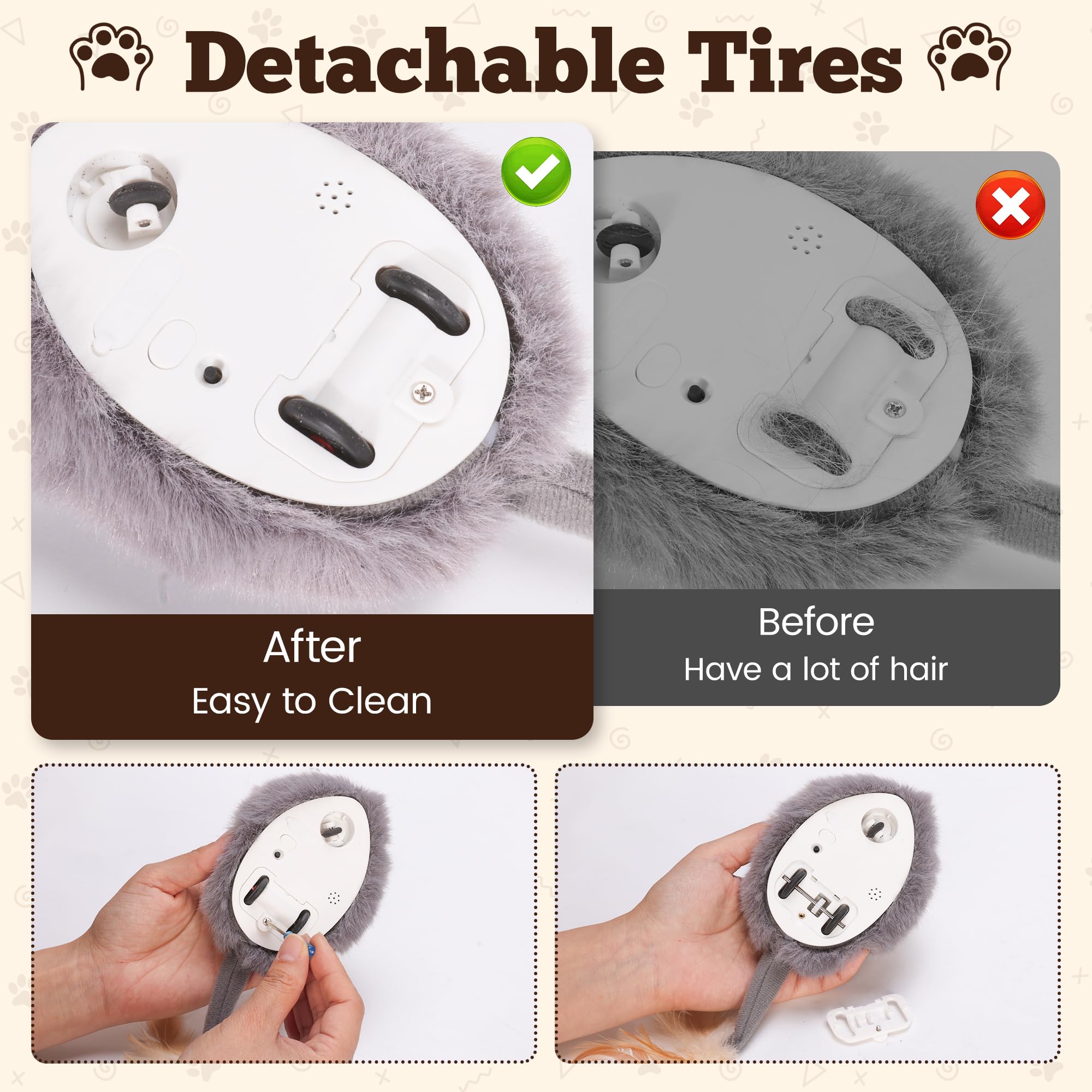 Pawingcat motion-activation with Type-C charging for quick, mess-free play