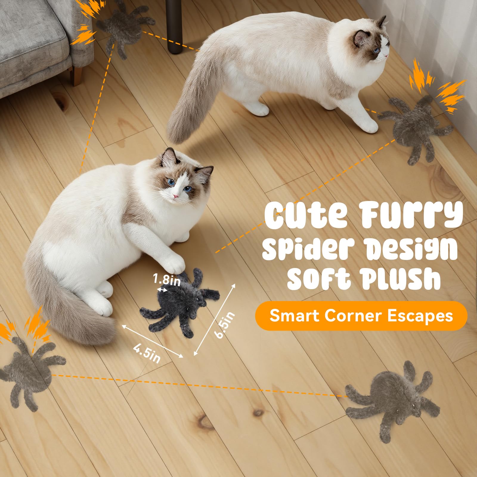 Pawingcat spider wheels detachable for easy cleaning