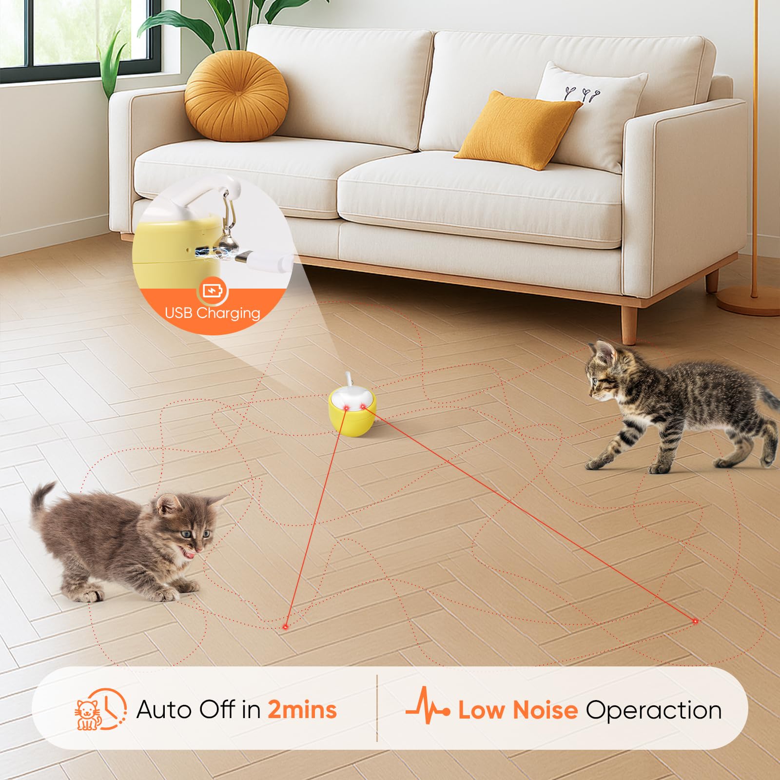 Pawingcat usb-charging-indicator with charge status at a glance