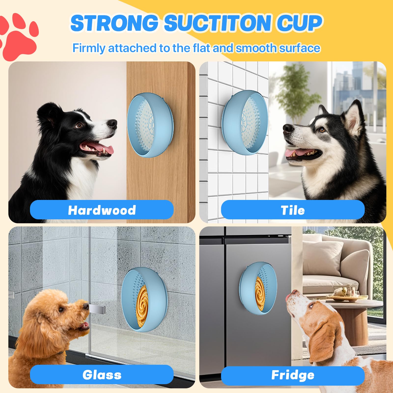 Pawwinner textured surface showing interactive licking for stress relief and digestion support.
