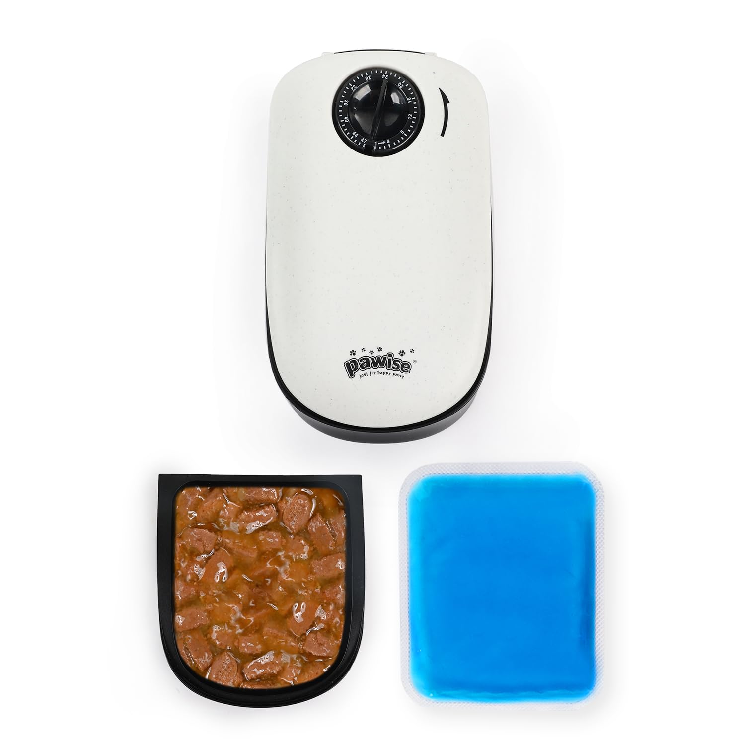 PAWISE Timer setting enables up to 48 hours of scheduled feeding.