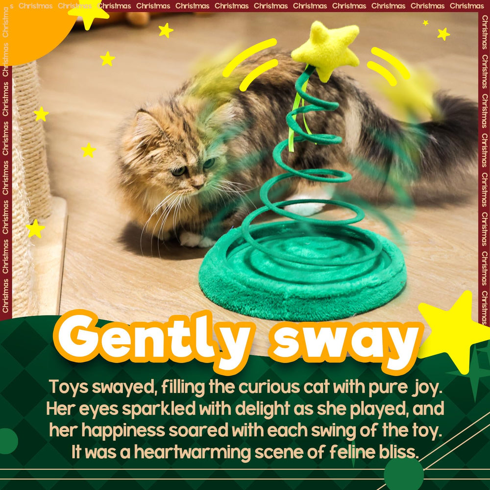 PAWISE Christmas Tree toy folding design with steel wires supports durable play.