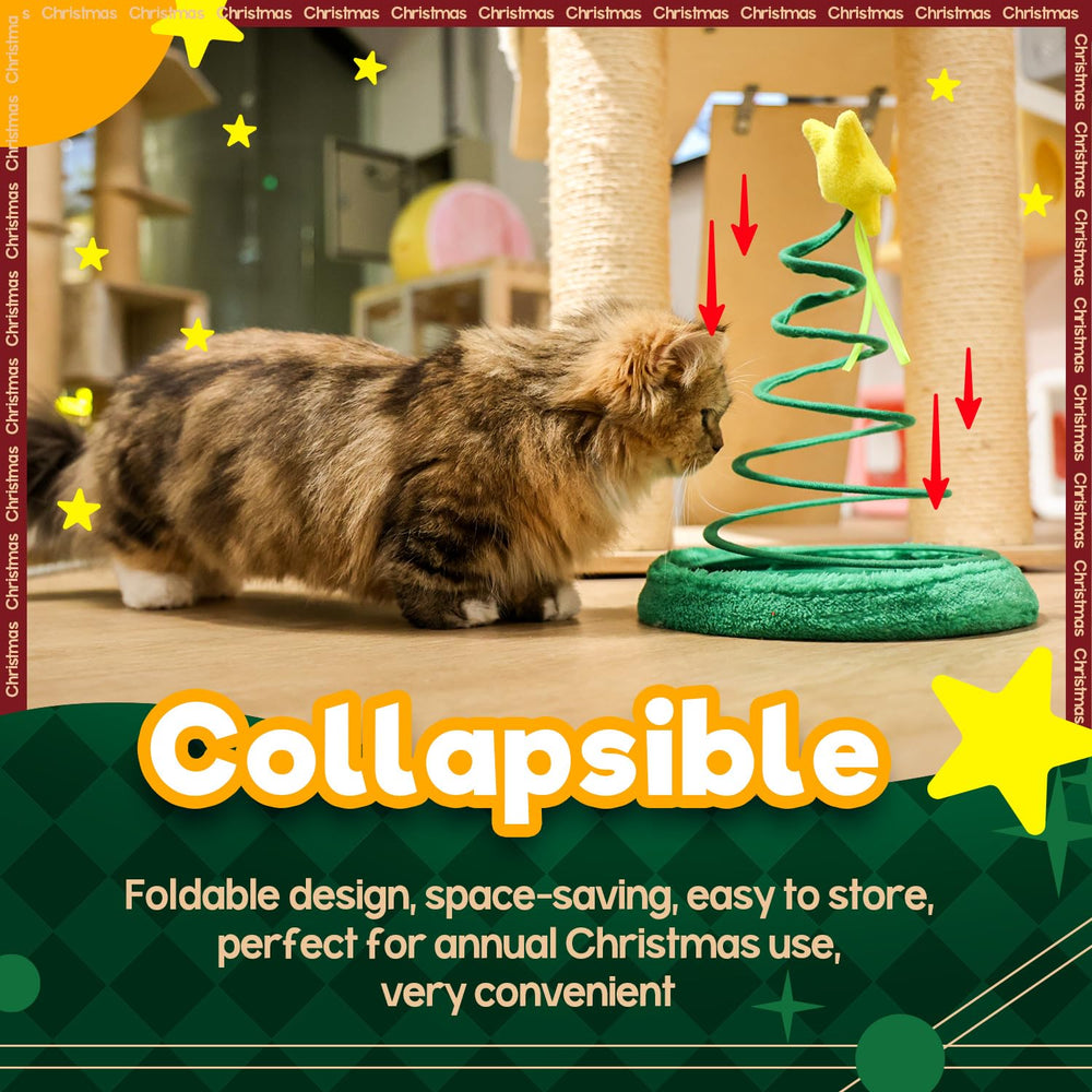 PAWISE Christmas Tree toy as a holiday gift idea for cat lovers.