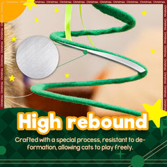 PAWISE Christmas Tree toy folding frame uses durable steel wires for long-lasting fun.