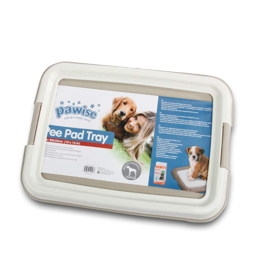 PAWISE puppy-to-senior friendly tray offers a reliable elimination spot.