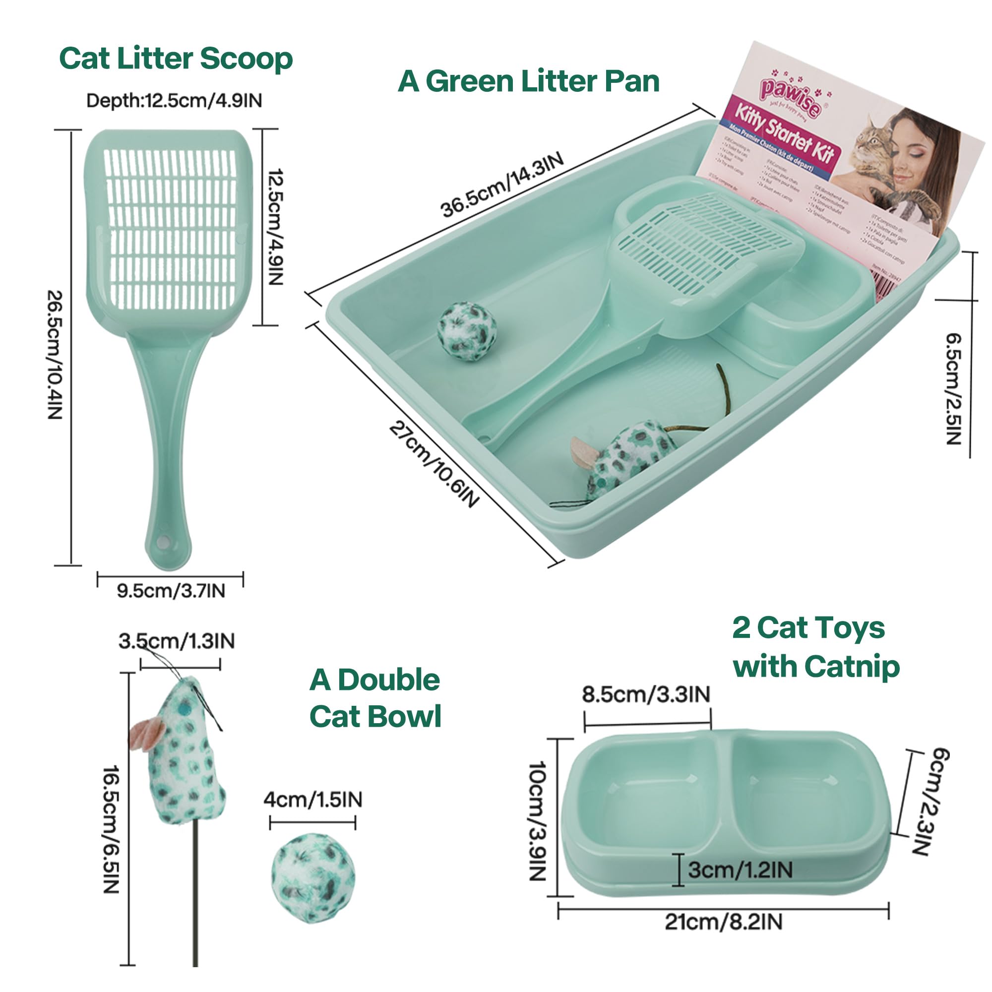 PAWISE low-entry kitten litter box showcasing easy-access design for tiny paws and training.
