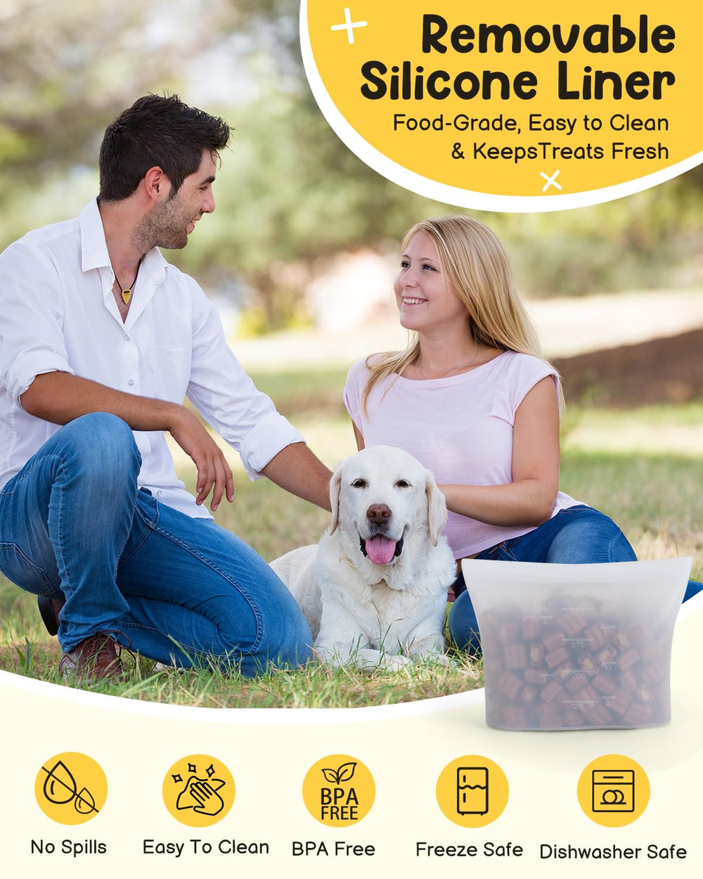 PawistaPal dog treat pouch open for easy one handed access during training.