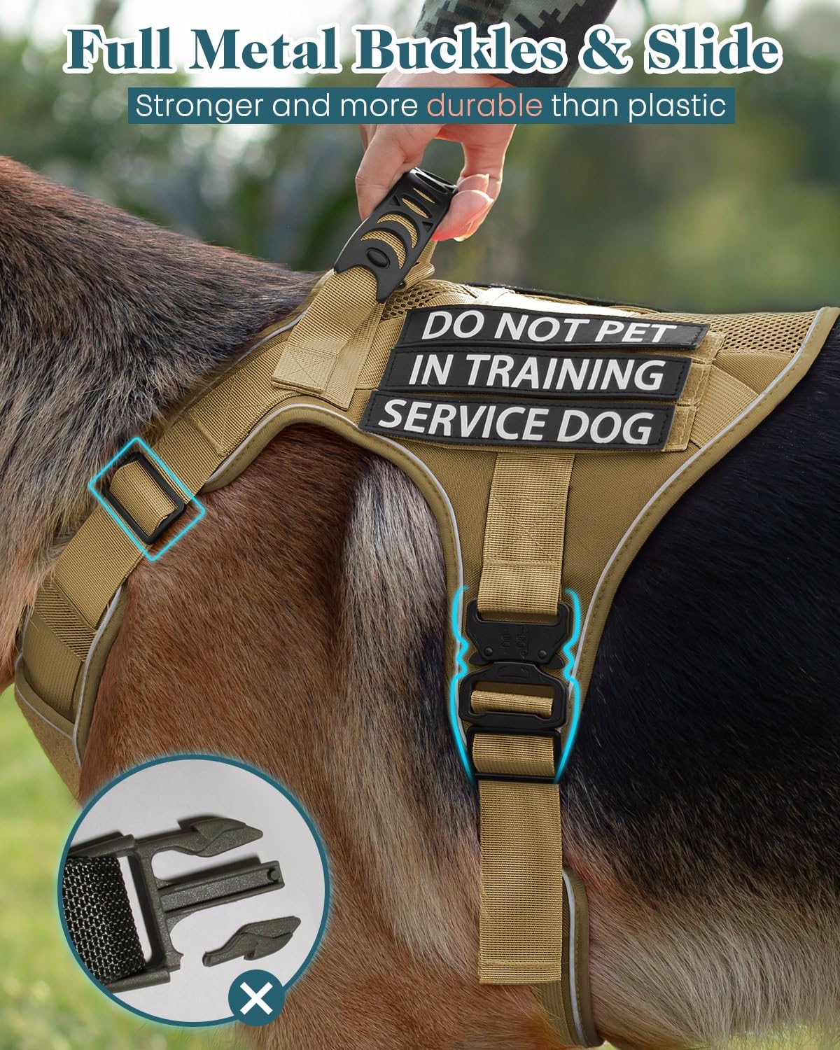 PawistaPal service dog vest nylon durability handles strong dogs and long-term use