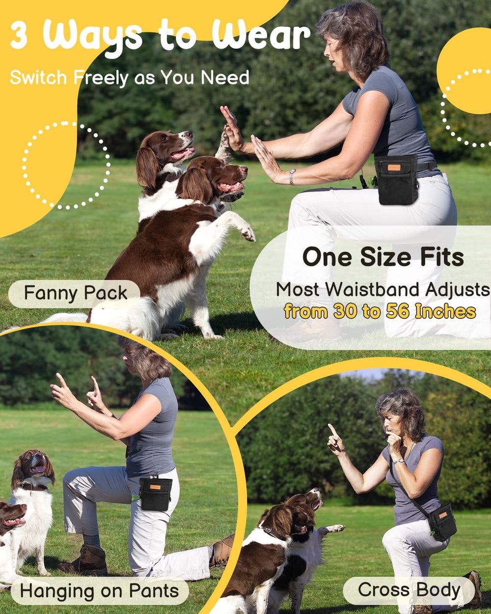 PawistaPal storage pockets help keep phone and keys organized.