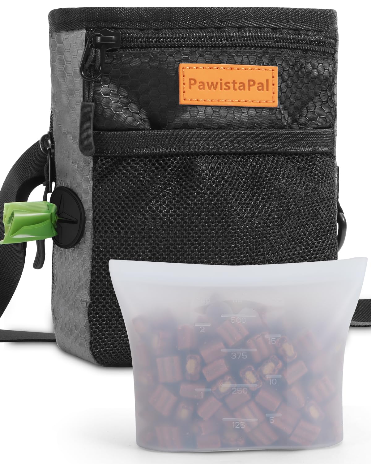 PawistaPal treat pouch with silicone liner keeps treats fresh during training.