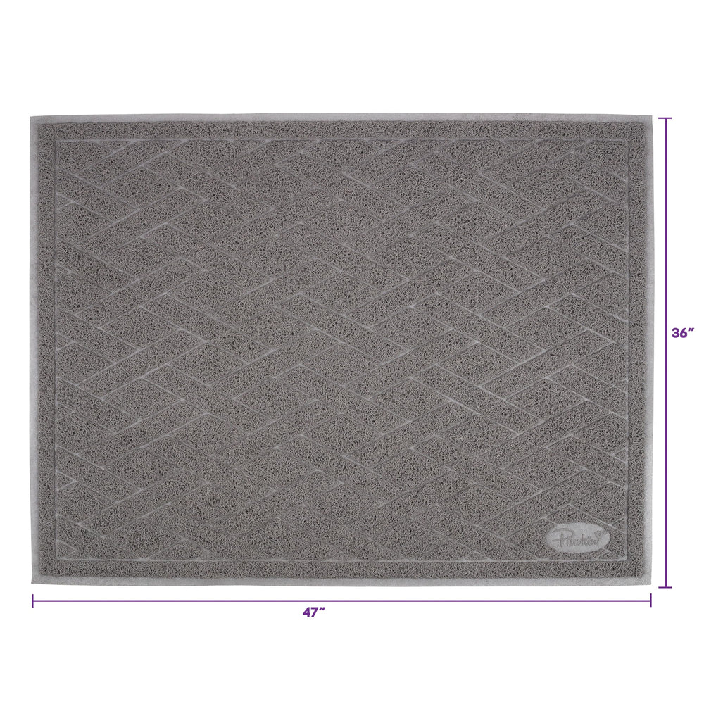 Pawkin cat litter mat easy-clean design is vacuum-friendly.