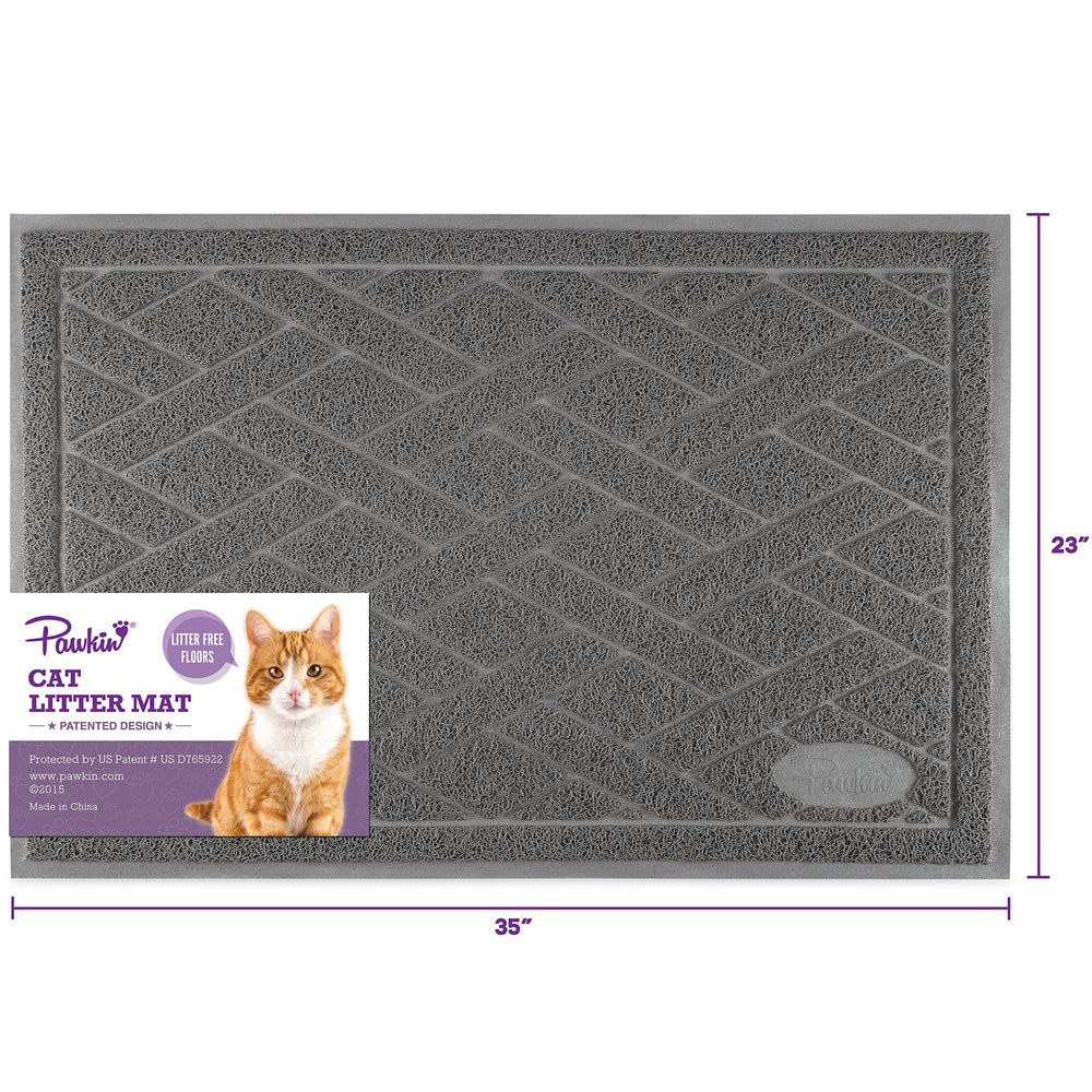 Pawkin cat litter mat extra-large fit offers generous coverage.