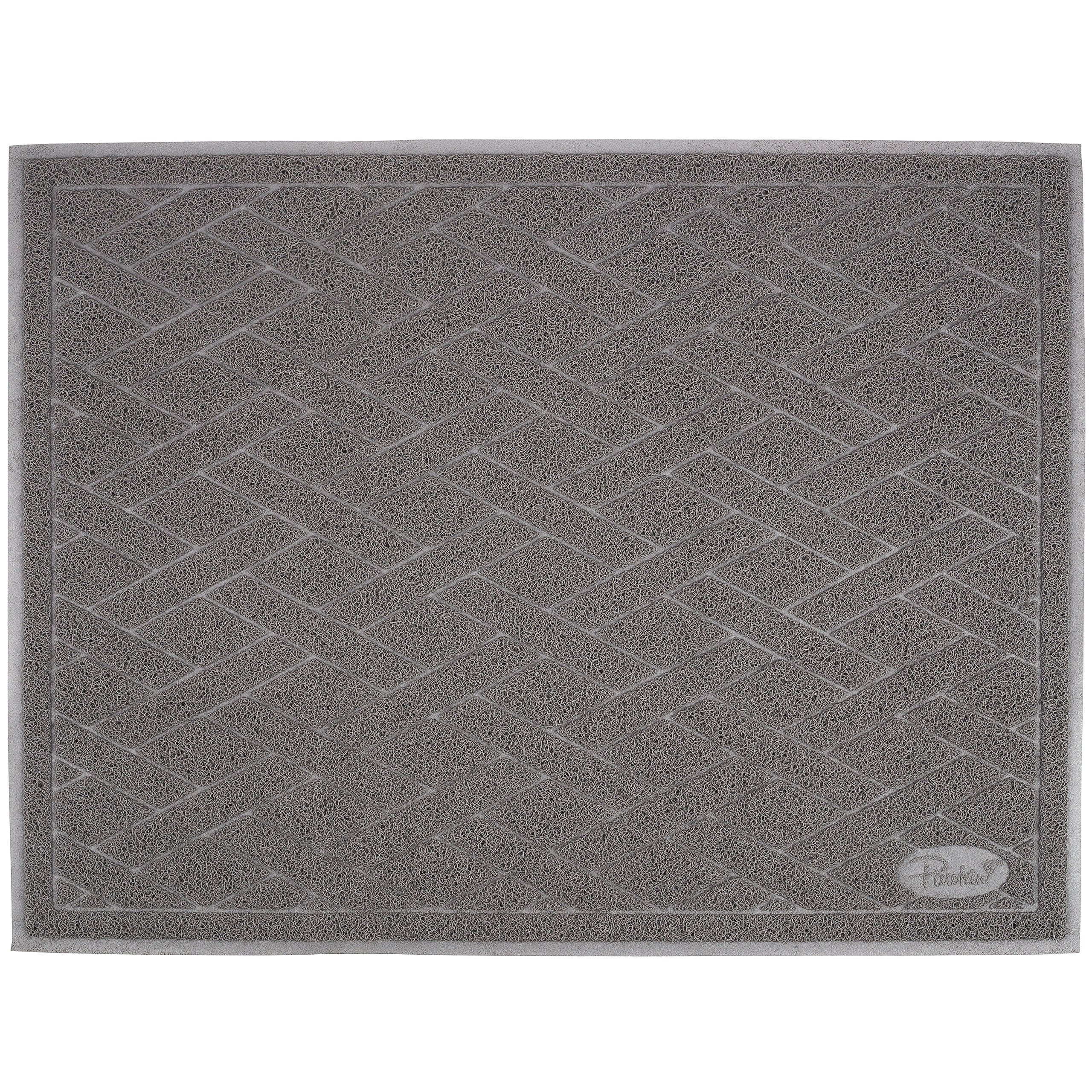 Pawkin cat litter mat uses Litter Lock mesh to trap litter.