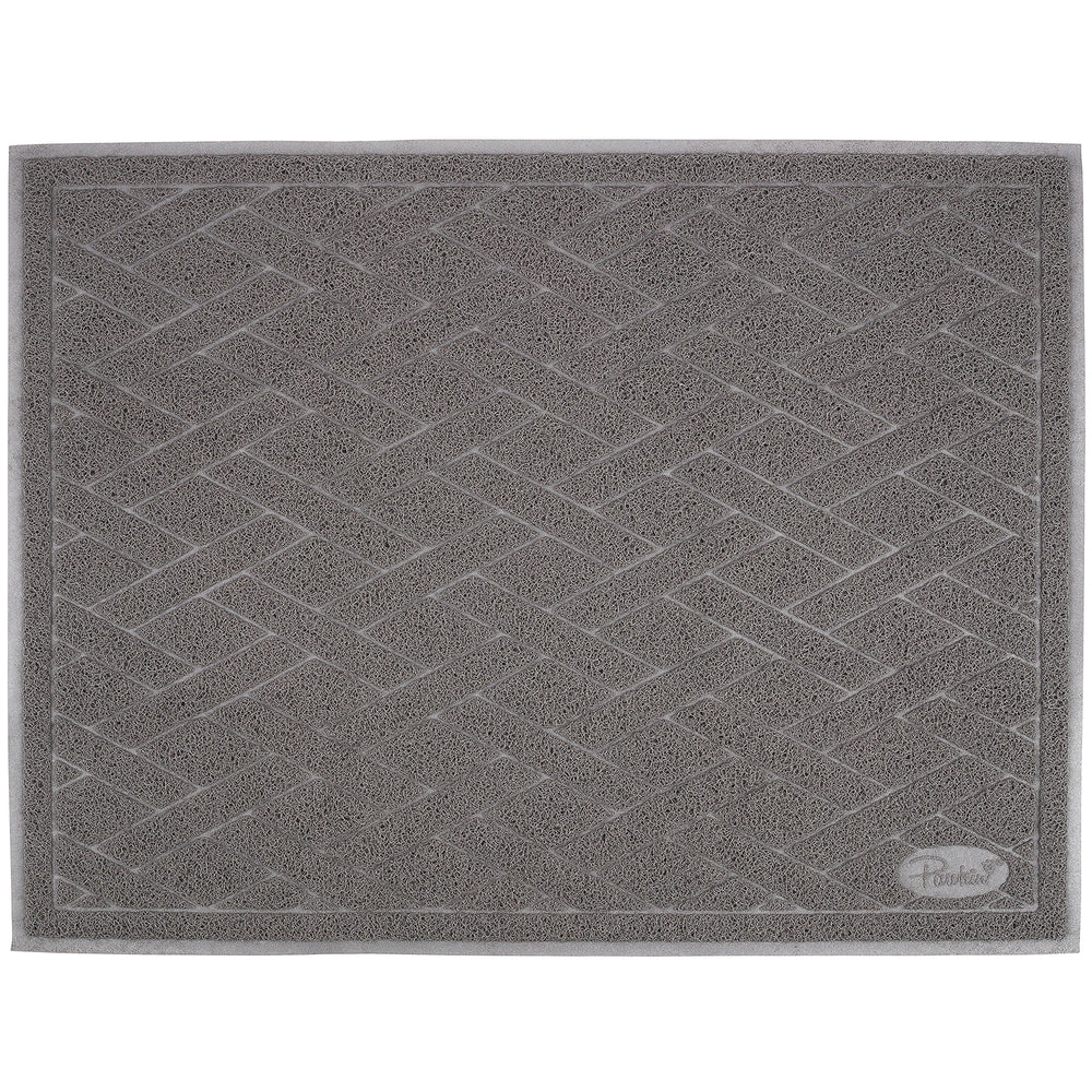 Pawkin cat litter mat uses Litter Lock mesh to trap litter.
