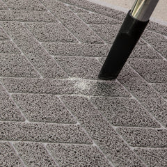 Pawkin cat litter mat non-slip back keeps mat in place during play.