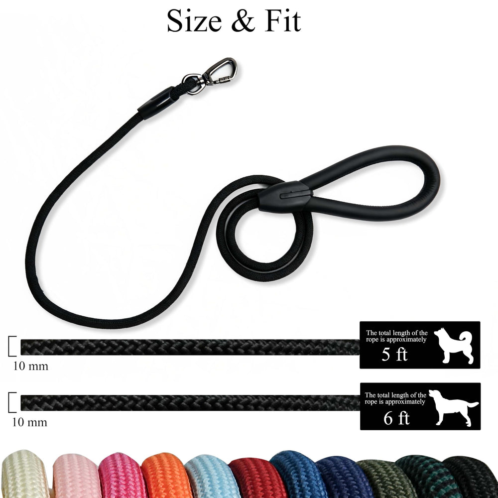 Pawkooly Rope Dog Leash supports all dog sizes during outings