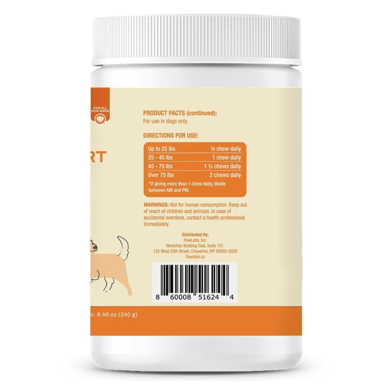 Pawlabs G-Max soft chews closeup suggests bacon flavor appeal and easy serving.
