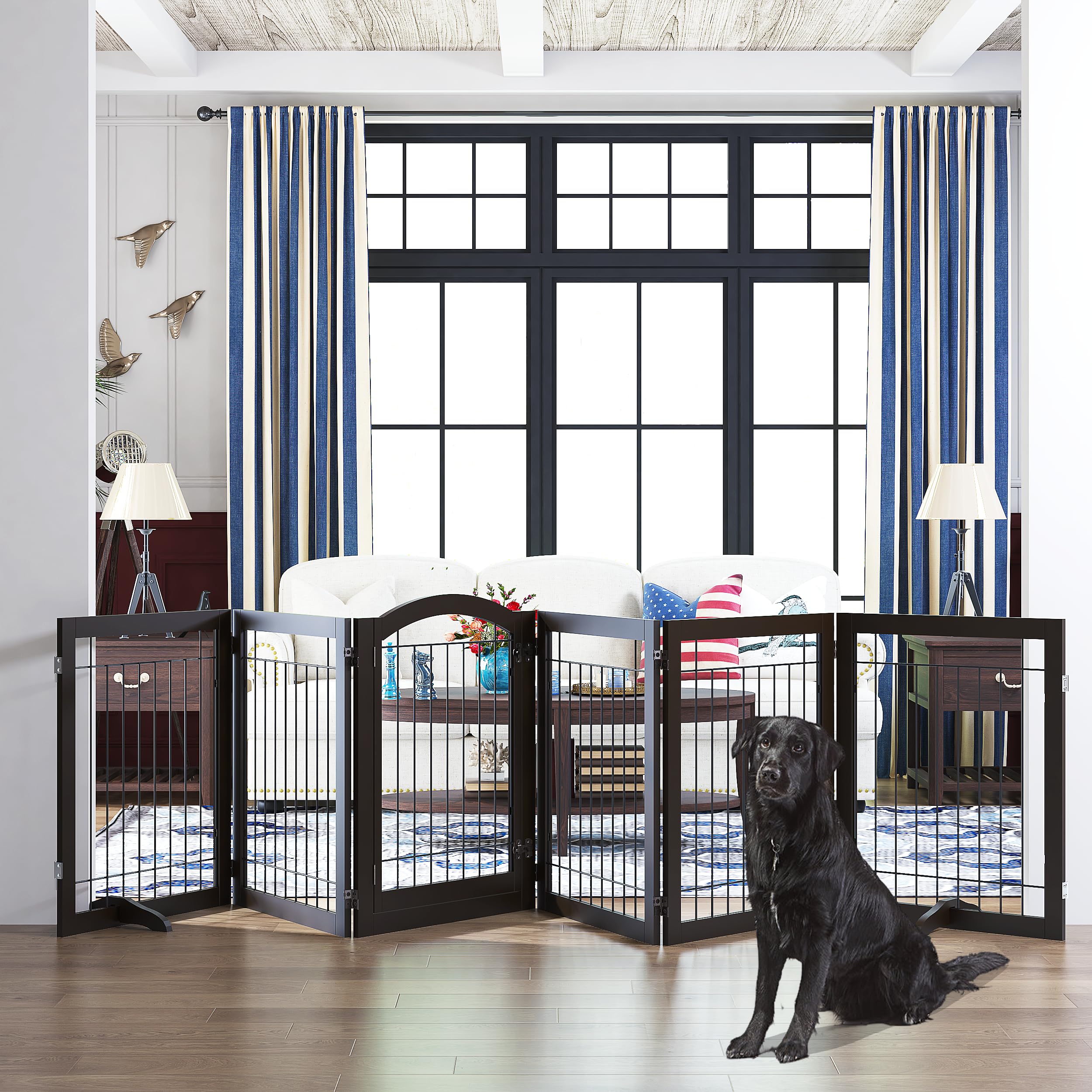 PAWLAND door walk through gate with lockable door for easy passage