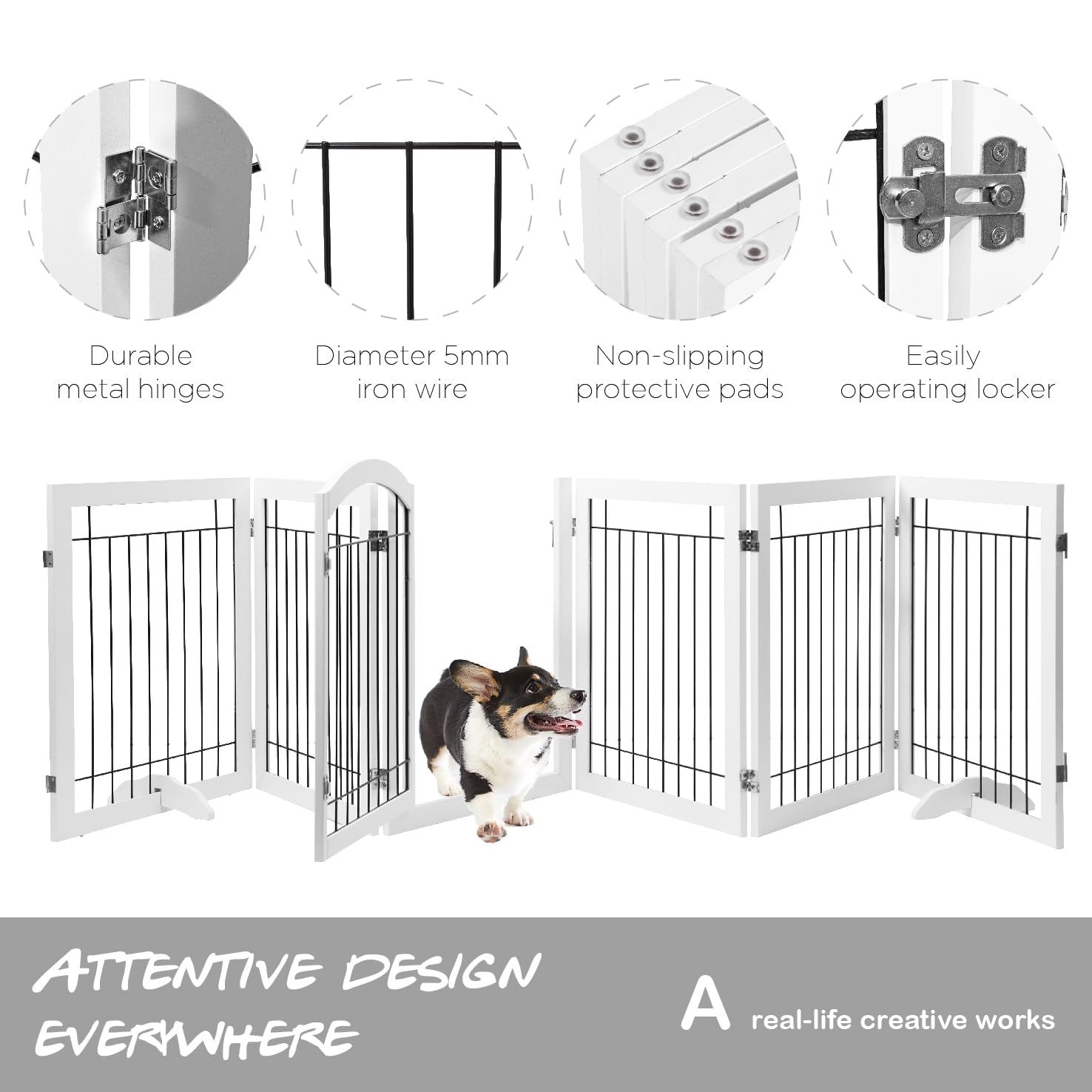 PAWLAND collapsible gate for simple storage between uses.