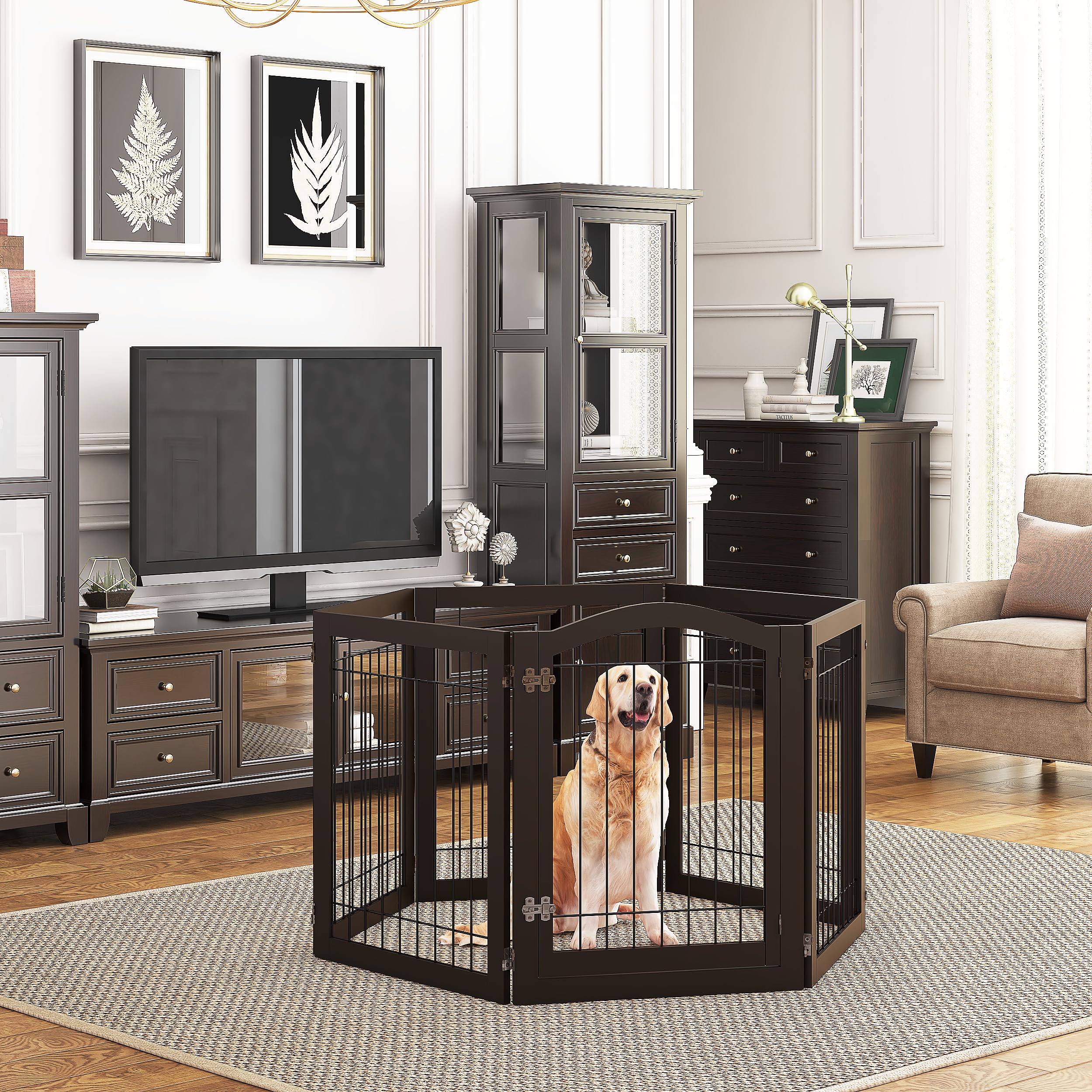 PAWLAND freestanding gate base and feet providing stable portable safety barrier