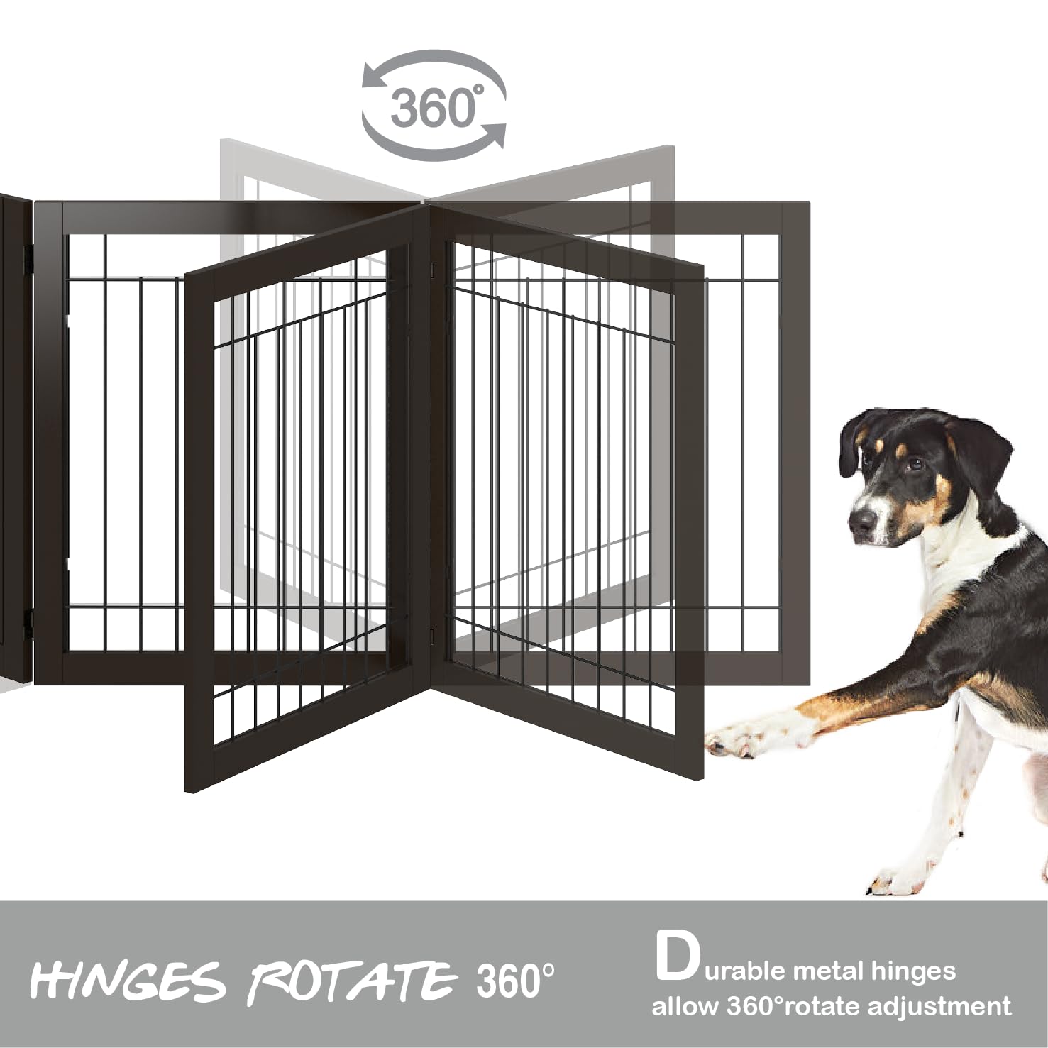 PAWLAND lockable door feature enabling quick movement between rooms without disassembly