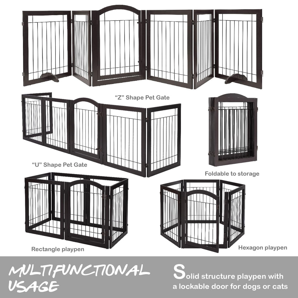 PAWLAND six panel configuration maximizing coverage in doorways and hallways