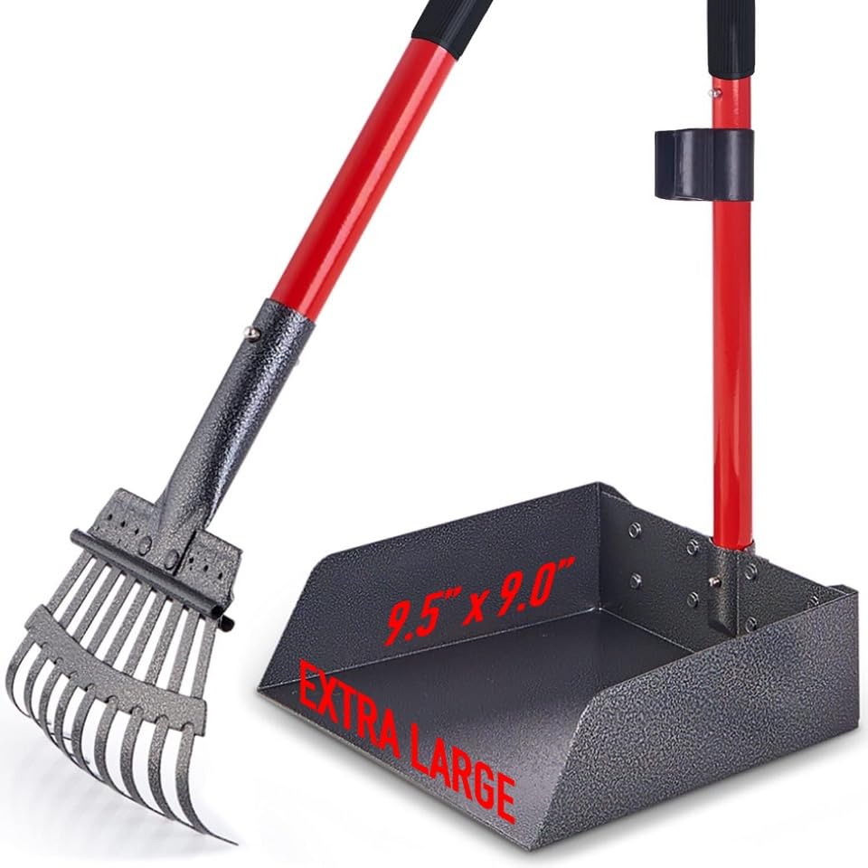 Pawler Pooper Scooper metal construction is rustproof and durable outdoors.
