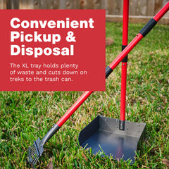 Pawler Pooper Scooper used on grass, dirt, and gravel for multi-surface cleanup.