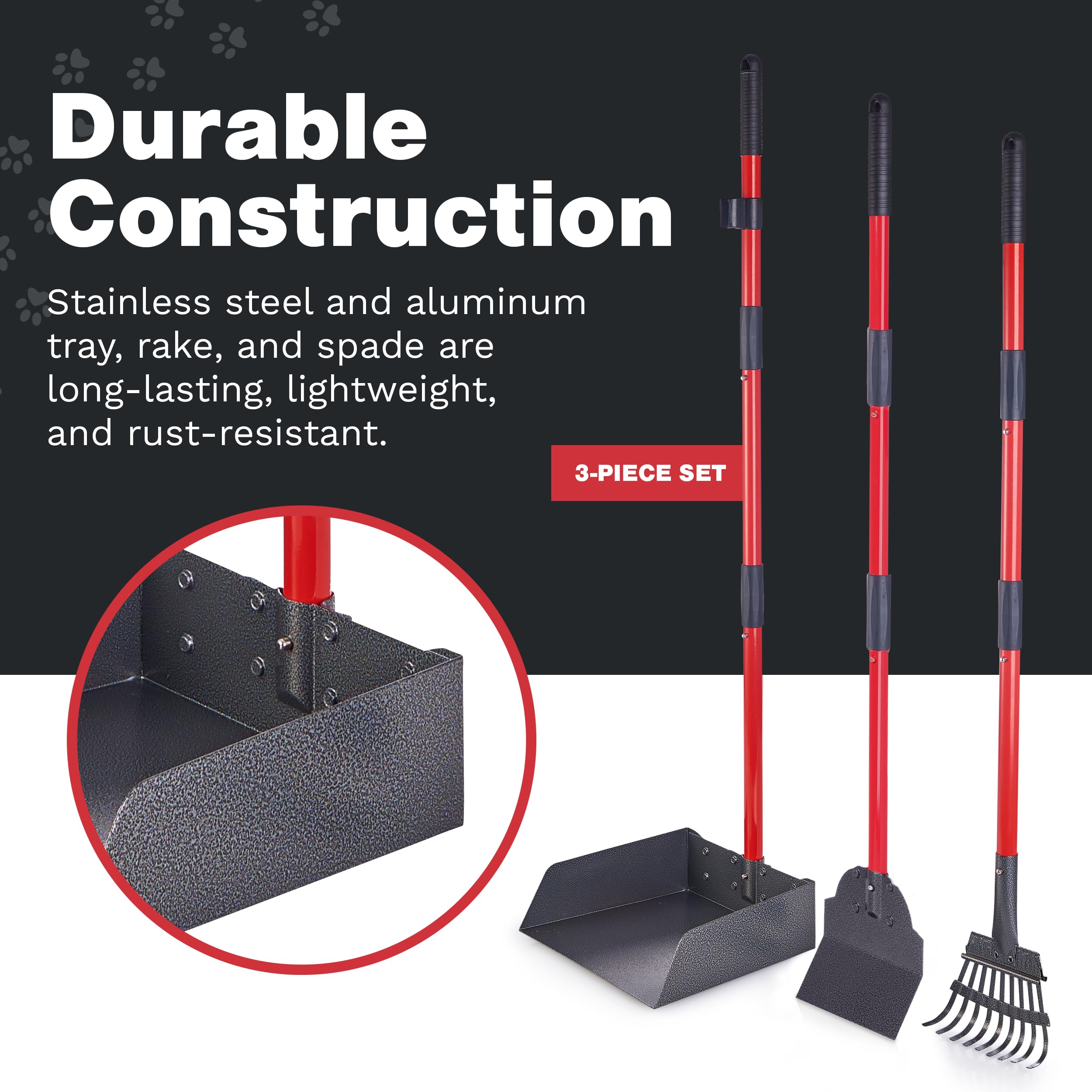 Pawler Pooper Scooper rust-proof-durable-metal highlights long-lasting outdoor use