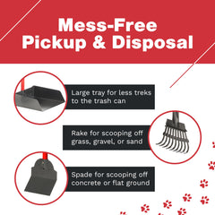 Pawler Pooper Scooper spade-and-tray-assembly demonstrates tool-ready setup
