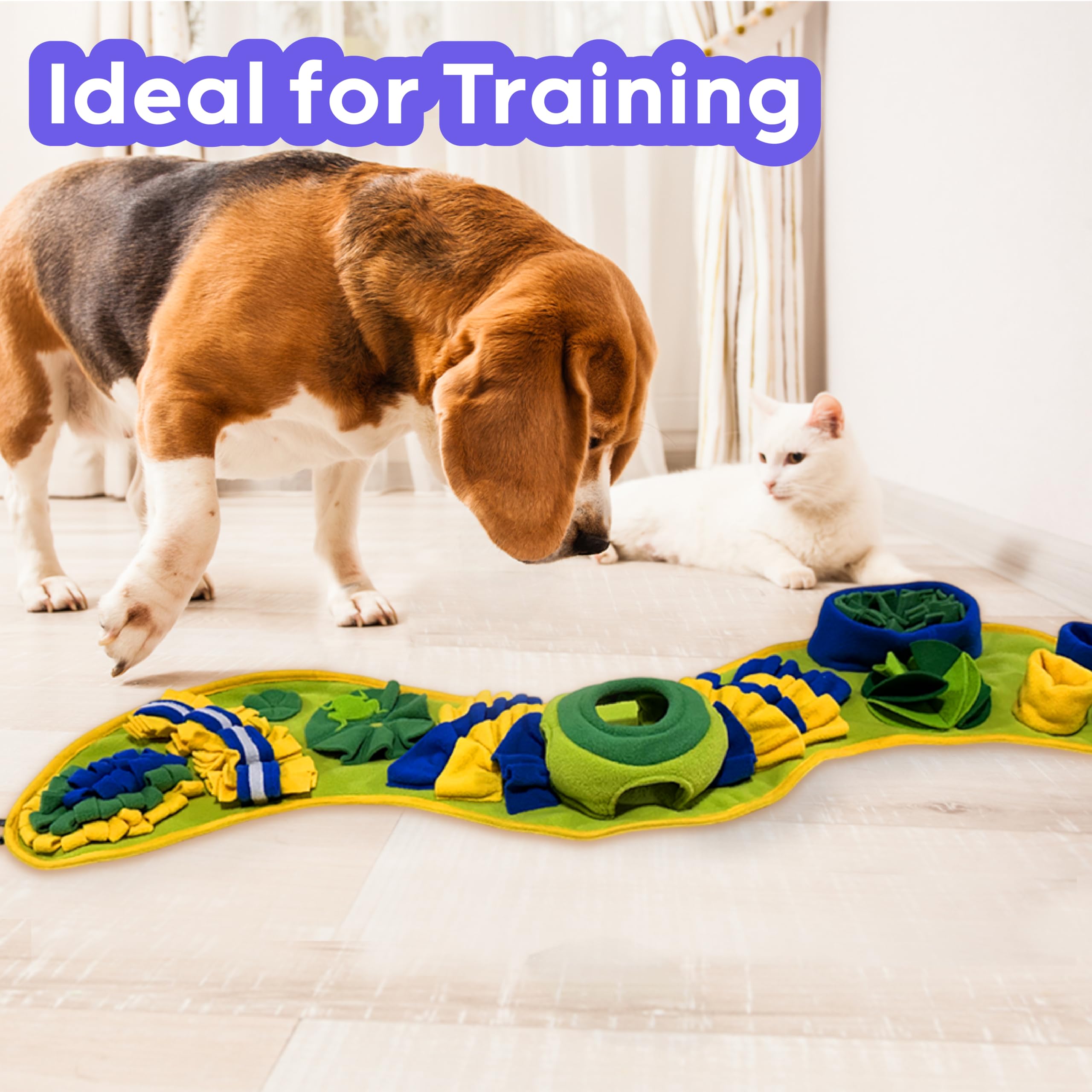 PAWLUDE snuffle mat in cozy setup supports calm, focused playtime