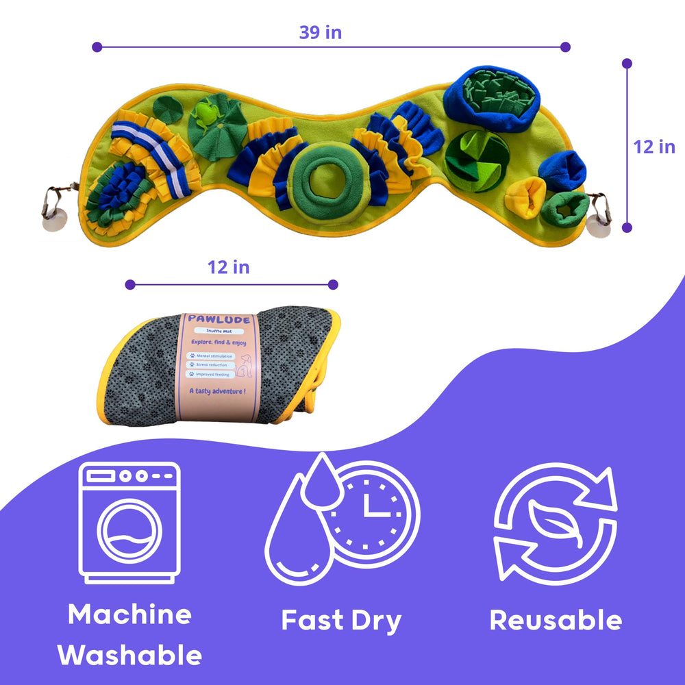 PAWLUDE snuffle mat is machine-washable for easy cleaning after use