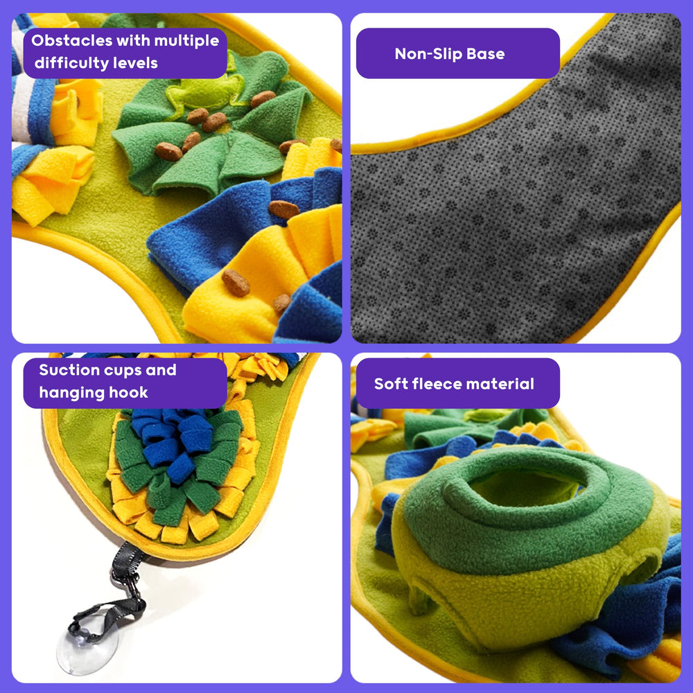 PAWLUDE snuffle mat during training session for controlled nosework practice