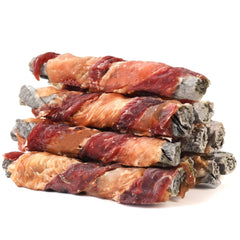 Pawmate bag-of-chicken-duck-wrapped-cod-skin-sticks provides long-lasting chew and training rewards