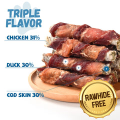 Pawmate cod-skin-sticks rawhide-free emphasize a safe, digestible chew for dogs