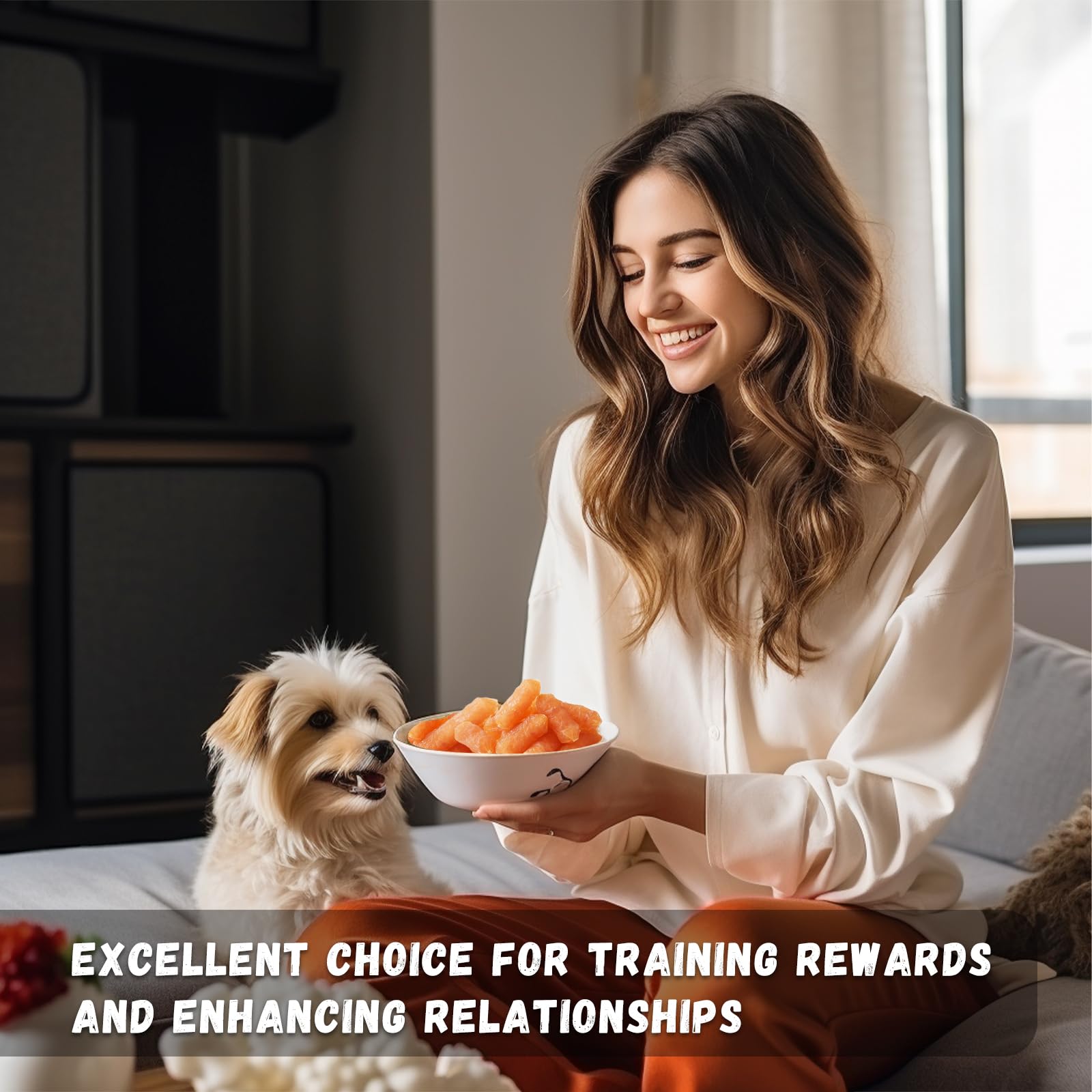 Pawmate dog treats chicken sausages dental-health benefits close-up showing texture