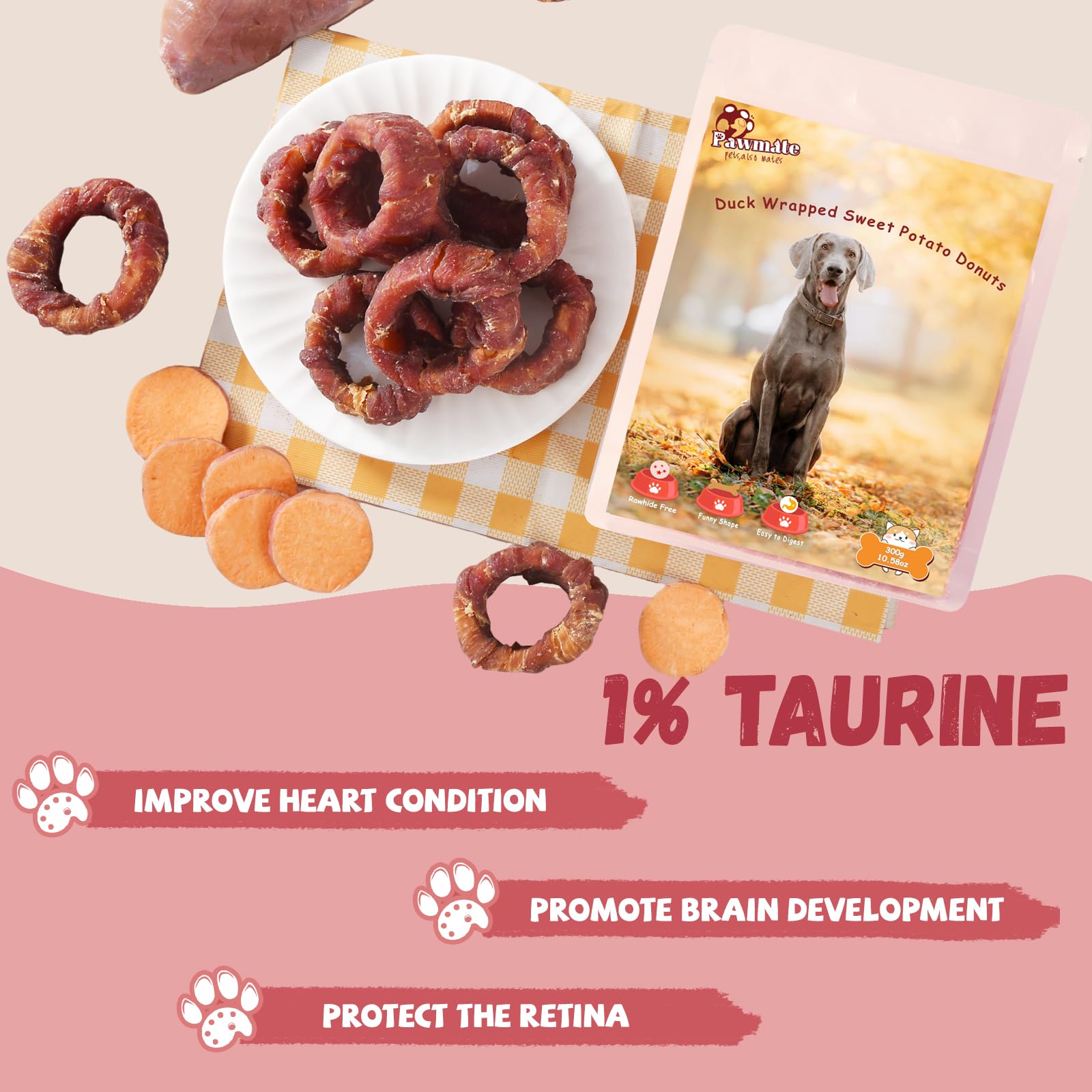 Dog enjoys a donut during training, illustrating easy rewards for small to large breeds.