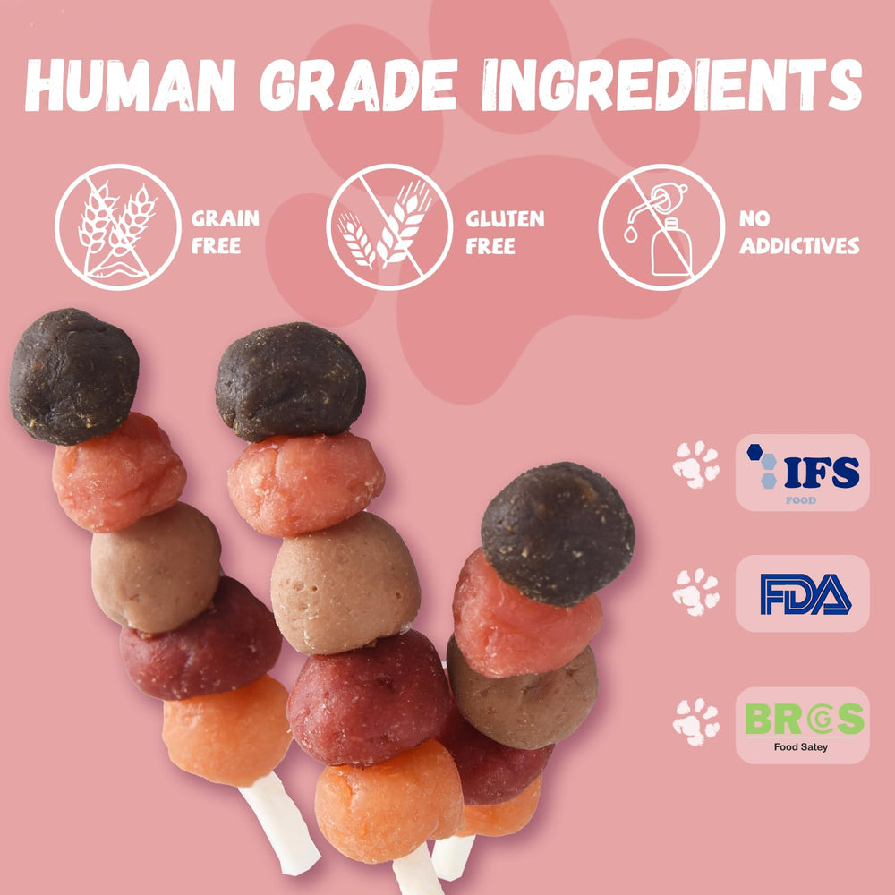 Pawmate kabobs packaging is travel-friendly for on-the-go rewards