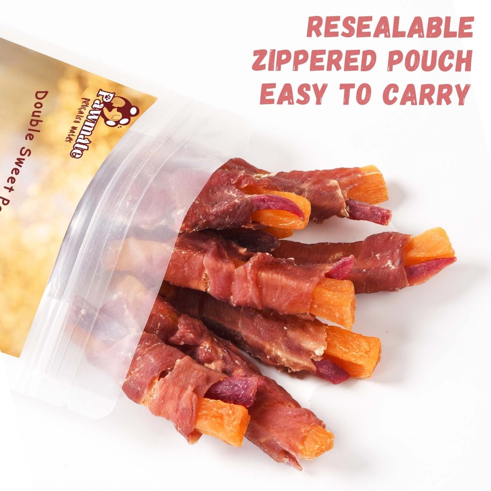 Pawmate packaging shows 12-15 counts per bag for convenient training.