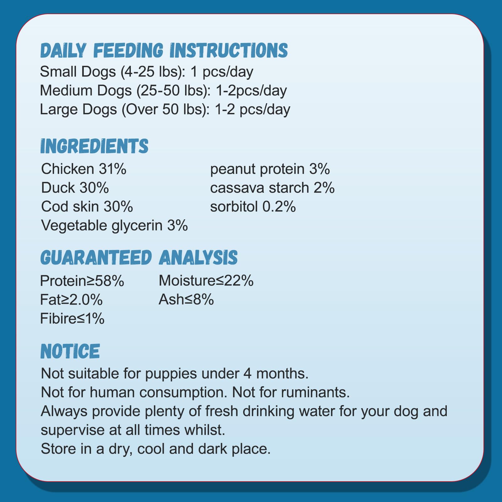 Pawmate rawhide-free grain-free dog treats ideal for sensitive stomachs