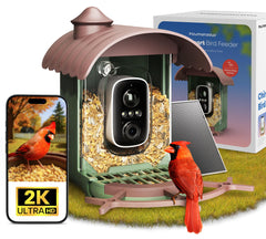 Pawmendous bird feeder camera front view for easy backyard birding