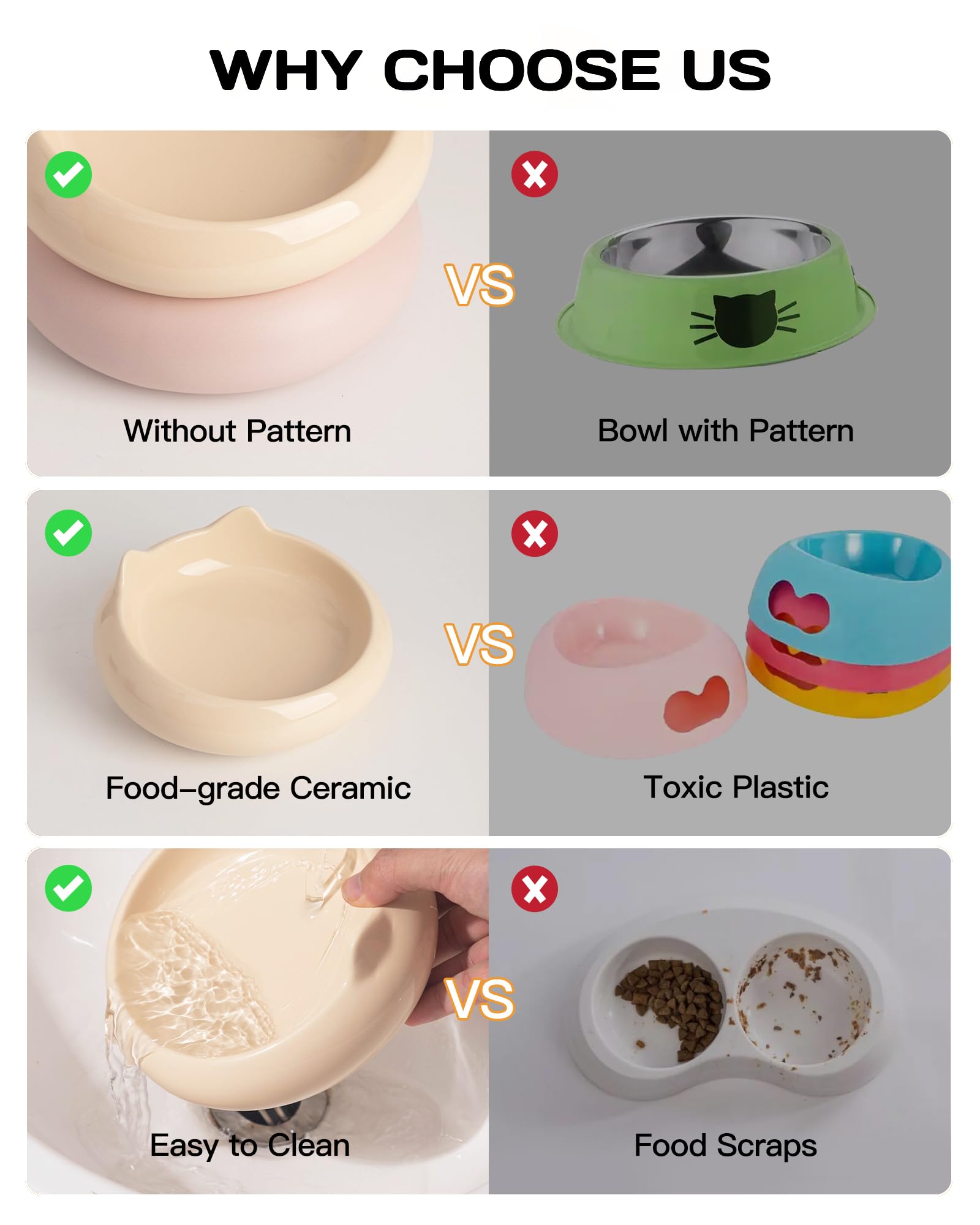 PawMeow microwave-safe cat bowls convenient to reheat meals.