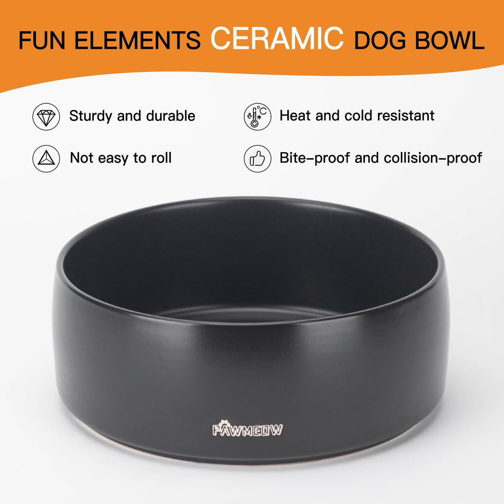 PawMeow smooth-glazed ceramic surface highlights durability and easy cleaning.
