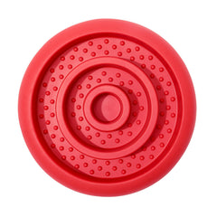Pawnana slow feeder lick mat for dogs in red, slows eating and boosts engagement.