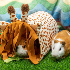 PAWNISAW soft-flannel small animal house provides warm, cozy sleep