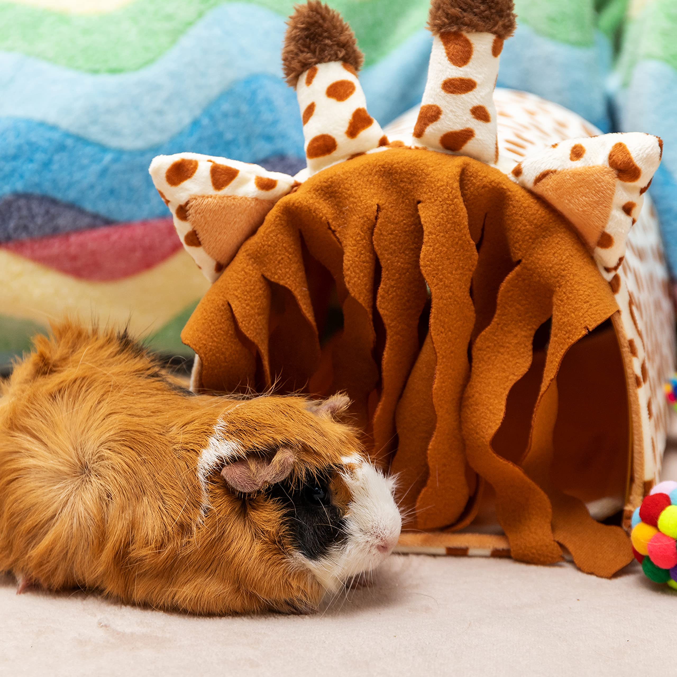 PAWNISAW ventilated tunnel with curtains for breathable hideout