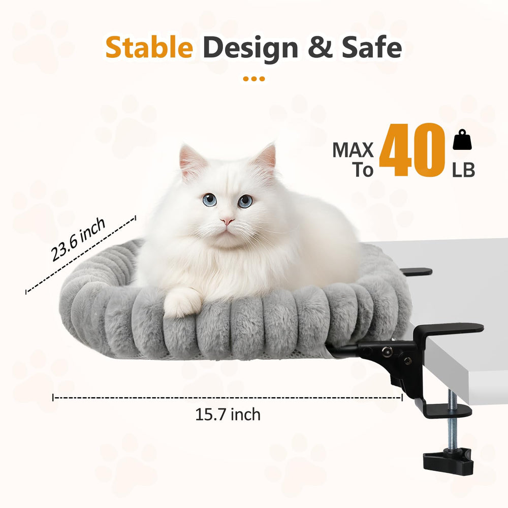 Pawow Cat Desk Bed steel frame ensures stable support and durability